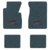 1955-1956 Chevrolet Bel Air floor mats with the Yesterdays Chevrolet logo in Essex 1017A Lapis Blue carpet, illustration