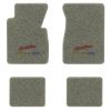 1955-1956 Chevrolet Bel Air floor mats with the Yesterdays Chevrolet logo in Essex 1053A Silver carpet, illustration