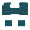 1955-1957 Chevrolet Bel Air floor mats with the Chevy Bowtie logo in Loop 17 Bright Blue carpet, illustration