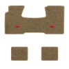 1955-1957 Chevrolet Bel Air floor mats with the Chevy Bowtie logo in Essex 1004A Cream carpet, illustration