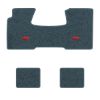 1955-1957 Chevrolet Bel Air floor mats with the Chevy Bowtie logo in Essex 1017A Lapis Blue carpet, illustration