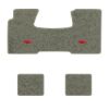 1955-1957 Chevrolet Bel Air floor mats with the Chevy Bowtie logo in Essex 1053A Silver carpet, illustration