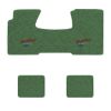 1955-1957 Chevrolet Bel Air floor mats with the Heartbeat of America logo in Loop 38 Light Green carpet, illustration