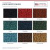 ACC Loop carpet color chart for this listing - Proudly Made in the USA