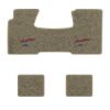 1955-1957 Chevrolet Bel Air floor mats with the Heartbeat of America logo in Essex 1035A Beige carpet, illustration