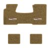 1955-1957 Chevrolet Bel Air floor mats with the Bel Air Crest logo in Essex 1054A Caramel carpet, illustration