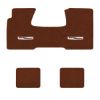 1955-1957 Chevrolet Bel Air floor mats with the Bel Air Crest logo in Daytona 7157 Bronze carpet, illustration