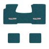 1955-1957 Chevrolet Bel Air floor mats with the Bel Air Crest logo in Loop 17 Bright Blue carpet, illustration