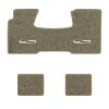 1955-1957 Chevrolet Bel Air floor mats with the Bel Air Crest logo in Essex 1035A Beige carpet, illustration