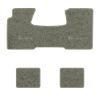 1955-1957 Chevrolet Bel Air floor mats with the Bel Air logo in Essex 1053A Silver carpet, illustration