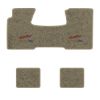 1955-1957 Chevrolet Bel Air floor mats with the Yesterdays Chevrolet logo in Essex 1035A Beige carpet, illustration