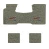 1955-1957 Chevrolet Bel Air floor mats with the Yesterdays Chevrolet logo in Essex 1053A Silver carpet, illustration