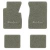 1957 Chevrolet Bel Air floor mats with the Bel Air logo in Essex 1053A Silver carpet, illustration