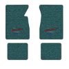 1961-1962 Chevrolet Bel Air floor mats with the Heartbeat of America logo in Tuxedo B-2 Turquoise carpet, illustration