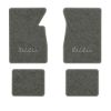 1963-1964 Chevrolet Bel Air floor mats with the Bel Air logo in Essex 1066A Gray carpet, illustration