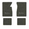 1963-1964 Chevrolet Bel Air floor mats with the Bel Air logo in Essex 1038A Lt Charcoal carpet, illustration