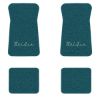 1971-1973 Chevrolet Bel Air floor mats with the Bel Air logo in Loop 17 Bright Blue carpet, illustration