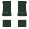1971-1973 Chevrolet Bel Air floor mats with the Bel Air logo in Loop 08 Dark Green carpet, illustration