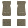 1971-1973 Chevrolet Bel Air floor mats with the Bel Air logo in Essex 1076A Prairie Tan carpet, illustration