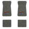 1971-1973 Chevrolet Bel Air floor mats with the Heartbeat of America logo in Essex 1066A Gray carpet, illustration