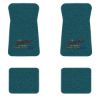 1971-1973 Chevrolet Bel Air floor mats with the Yesterdays Chevrolet logo in Loop 17 Bright Blue carpet, illustration