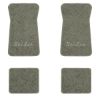 1974-1975 Chevrolet Bel Air floor mats with the Bel Air logo in Essex 1053A Silver carpet, illustration