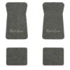 1974-1975 Chevrolet Bel Air floor mats with the Bel Air logo in Essex 1066A Gray carpet, illustration