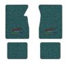 1961-1962 Chevrolet Biscayne floor mats with the Yesterdays Chevrolet logo in Tuxedo B-2 Turquoise carpet, illustration