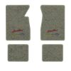 1961-1962 Chevrolet Biscayne floor mats with the Yesterdays Chevrolet logo in Essex 1053A Silver carpet, illustration