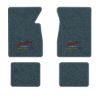 1961-1962 Chevrolet Biscayne floor mats with the Yesterdays Chevrolet logo in Essex 1017A Lapis Blue carpet, illustration