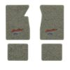 1965-1970 Chevrolet Biscayne floor mats with the Heartbeat of America logo in Essex 1053A Silver carpet, illustration