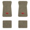 1971-1972 Chevrolet Biscayne floor mats with the Chevy Bowtie logo in Essex 1035A Beige carpet, illustration
