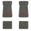 1971-1972 Chevrolet Biscayne floor mats with the Chevy Bowtie logo in Essex 1066A Gray carpet, illustration