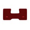 1975-1986 Chevrolet C10 2WD Automatic/3-Speed Low Tunnel one-piece front floor mat with the Chevy Bowtie logo in Cutpile 4305 Oxblood carpet, illustration