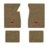 1966-1970 Chevrolet Caprice floor mats with the Chevy Bowtie logo in Essex 1004A Cream carpet, illustration