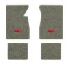 1966-1970 Chevrolet Caprice floor mats with the Chevy Bowtie logo in Essex 1053A Silver carpet, illustration
