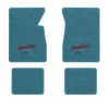 1966-1970 Chevrolet Caprice floor mats with the Heartbeat of America logo in Loop 09 Medium Blue carpet, illustration