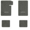 1964-1967 Chevrolet Chevelle floor mats with the 300 Deluxe logo in Essex 1066A Gray carpet, illustration