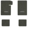 1964-1967 Chevrolet Chevelle floor mats with the 300 Deluxe logo in Essex 1038A Lt Charcoal carpet, illustration