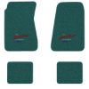1968-1972 Chevrolet Chevelle Nomad floor mats with the Heartbeat of America logo in Loop 05 Aqua carpet, illustration