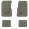 1968-1972 Chevrolet Chevelle Nomad floor mats with the Heartbeat of America logo in Essex 1053A Silver carpet, illustration