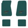 1968-1972 Chevrolet Chevelle Nomad floor mats with the Yesterdays Chevrolet logo in Loop 05 Aqua carpet, illustration