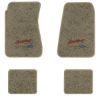 1968-1972 Chevrolet Chevelle Nomad floor mats with the Yesterdays Chevrolet logo in Essex 1035A Beige carpet, illustration