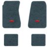 1968-1972 Chevrolet Chevelle Concours Wagon 4-Door floor mats with the Chevy Bowtie logo in Essex 1017A Lapis Blue carpet, illustration