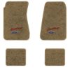 1968-1972 Chevrolet Chevelle Concours Wagon 4-Door floor mats with the Heartbeat of America logo in Essex 1004A Cream carpet, illustration