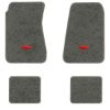 1968-1972 Chevrolet Chevelle Concours Wagon 4-Door floor mats with the Chevy Bowtie logo in Essex 1066A Gray carpet, illustration