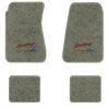 1968-1972 Chevrolet Chevelle Concours Wagon 4-Door floor mats with the Yesterdays Chevrolet logo in Essex 1053A Silver carpet, illustration