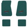 1968-1972 Chevrolet Chevelle floor mats with the Heartbeat of America logo in Loop 05 Aqua carpet, illustration