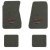 1968-1972 Chevrolet Chevelle floor mats with the Heartbeat of America logo in Essex 1038A Lt Charcoal carpet, illustration