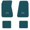 1968-1972 Chevrolet Chevelle floor mats with the SS logo in Loop 17 Bright Blue carpet, illustration